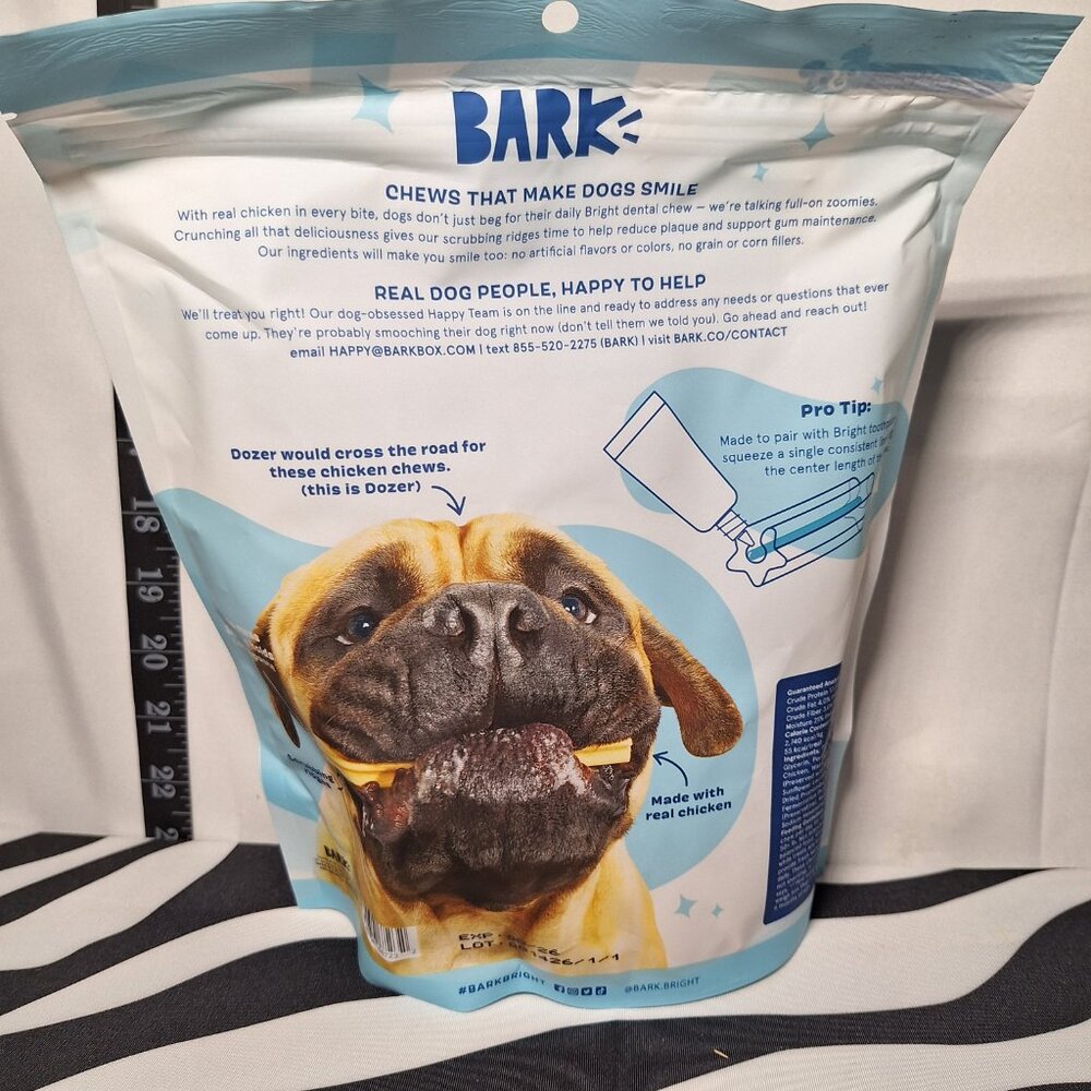 NWT Bark Bright Dental Chews Large & NWT Bark Bright Dental Gel - Picture 3 of 5